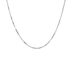 18k White Gold Box Chain 0.6mm (0.60 mm)
