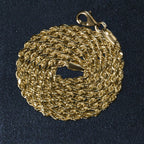 14k Yellow Gold Solid Diamond Cut Rope Chain (2.50 mm)