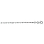 14k White Gold Solid Diamond Cut Rope Bracelet (2.50 mm)