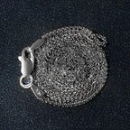 14k White Gold Diamond Cut Round Wheat Chain (1.00 mm)