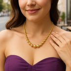 Graduated Bead Pallina Necklace in 14K Yellow Gold