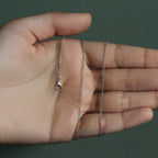 14k White Gold Round Cable Link Chain (1.10 mm)