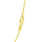 14k Yellow Gold Diamond-Cut Alternating Bead Chain (1.10 mm)