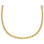14k Yellow Gold Polished Cable Link Necklace