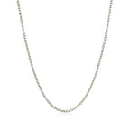 14k White Gold Diamond Cut Cable Link Chain (1.5 mm)