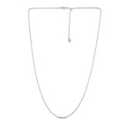 14k White Gold Adjustable Popcorn Chain (1.00 mm)