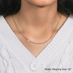14k Yellow Gold Diamond Cut Cable Link Chain (2.20 mm)