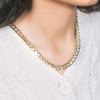 14k Yellow Gold Solid Curb Chain (8.20 mm)