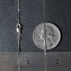 14k White Gold Classic Box Chain (0.75 mm)