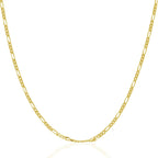 14k Yellow Gold Solid Figaro Chain (1.90 mm)