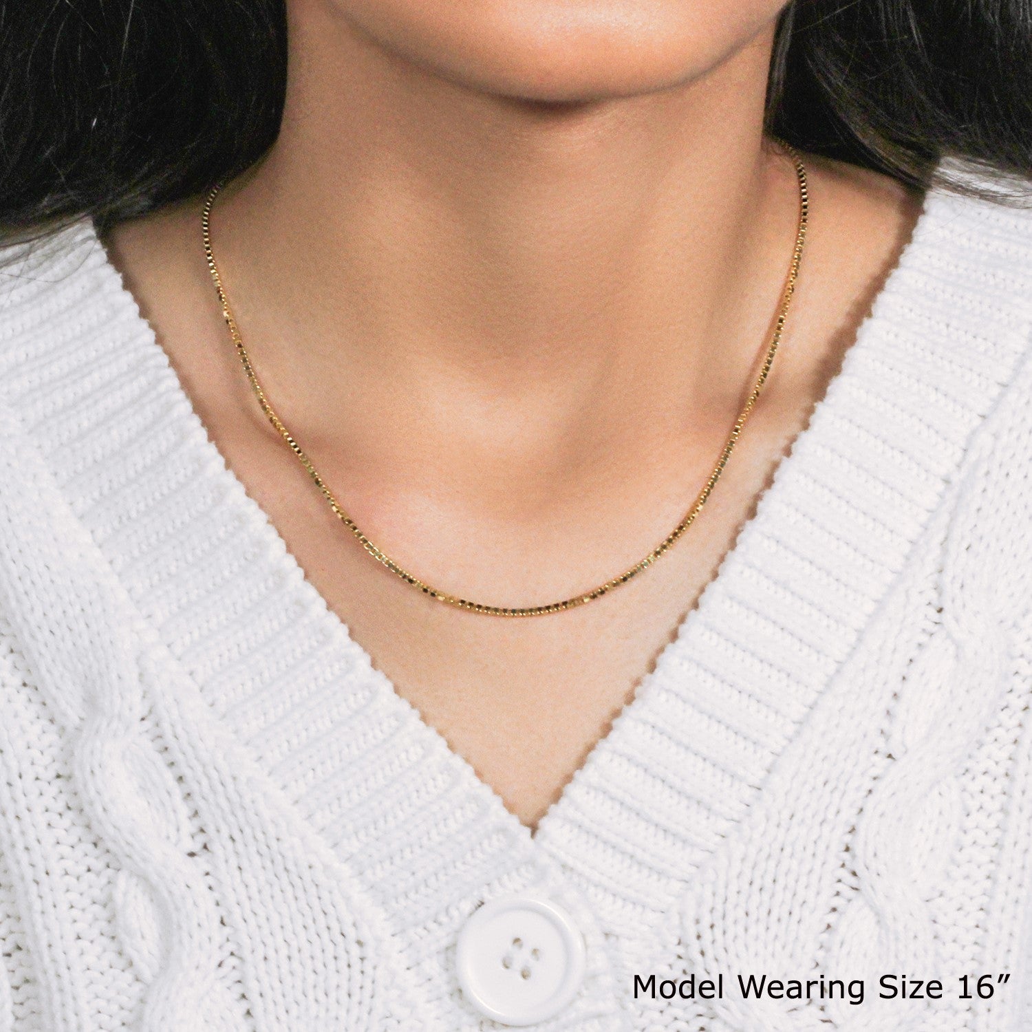 14k Yellow Gold Classic Box Chain (1.4 mm)
