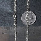 14k White Gold Heart Chain (3.00 mm)