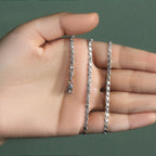 14k White Gold Heart Chain (3.00 mm)