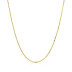 14k Yellow Gold Diamond Cut Cable Link Chain (1.10 mm)