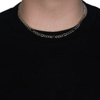 14k White Gold Solid Figaro Chain (4.50 mm)