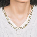 14k Yellow Gold Solid Curb Chain (10.00 mm)