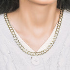 14k Yellow Gold Solid Curb Chain (10.00 mm)
