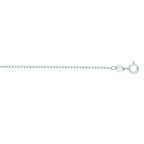 14k White Gold Faceted Cable Link Chain (1.2 mm)