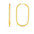14k Yellow Gold Endless Large Paperclip Hoop Earrings