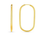 14k Yellow Gold Endless Large Paperclip Hoop Earrings