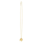 Horse and Horseshoe Necklace in 14K Yellow Gold