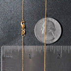 14k Yellow Gold Bead Chain 1.0mm (1.00 mm)
