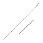 14k White Gold Diamond-Cut Bead Chain (0.90 mm)