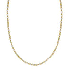 14K Two Tone Gold Diamon Oro Tennis Necklace (2.40 mm)