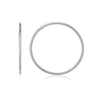 Endless Hoop Style Earrings in 14k White Gold(1.2x30mm)