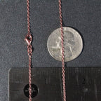 18k Rose Gold Round Oval Link Chain (1.50 mm)