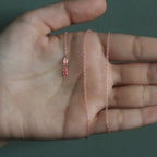 18k Rose Gold Round Oval Link Chain (1.50 mm)