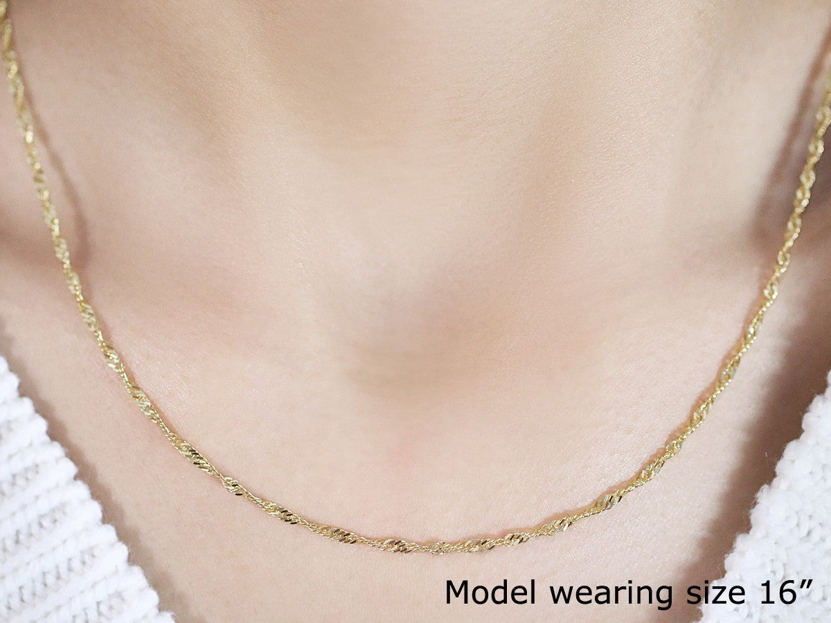 10k Yellow Gold Singapore Chain (1.80 mm)