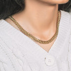 14k Yellow Gold Semi Solid Miami Cuban Chain (7.20 mm)