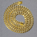 14k Yellow Gold Semi Solid Miami Cuban Chain (7.20 mm)