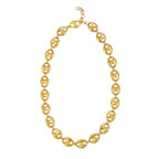 Puffed Mariner Link 12mm Necklace in 14K Yellow Gold