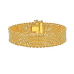 Diamond Cut Mesh Cleopatra Bracelet in 14K Yellow Gold