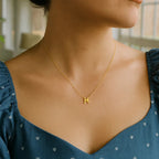 14K Yellow Gold Pisces Necklace