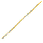 Triple Strand Rope Chain Bracelet in 10k Two Tone Gold (6.35 mm)