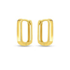 14k Yellow Gold Small Square Huggie Hoops