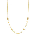 Adjustable Puff Pebble Necklace in 14K Yellow Gold