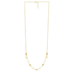 Adjustable Puff Pebble Necklace in 14K Yellow Gold
