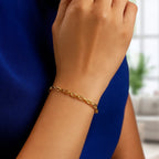 14k Yellow Gold French Cable Chain Bracelet  (2.50 mm)