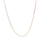 18k Rose Gold Diamond Cut Cable Link Chain (0.80 mm)