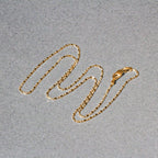 14k Yellow Gold Diamond-Cut Bead Chain (0.90 mm)