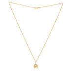 Heart and Horse Necklace in 14K Yellow Gold