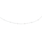 14k White Gold Necklace with White Pearls