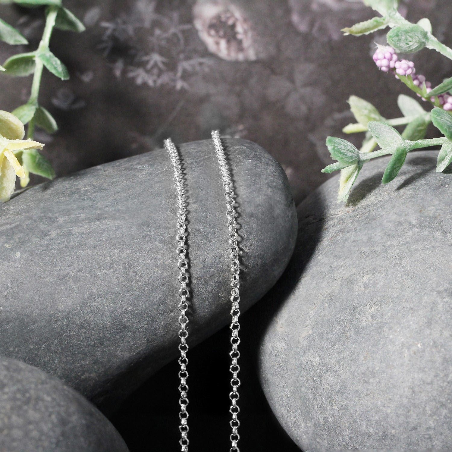14k White Gold Rolo Chain (1.90 mm)