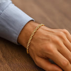 Silk Rope Chain Bracelet in 14k Yellow Gold  (4.30 mm)