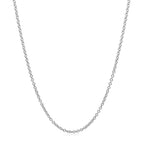 14k White Gold Round Cable Link Chain (1.50 mm)