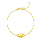 14K Yellow Gold Saturn Bracelet